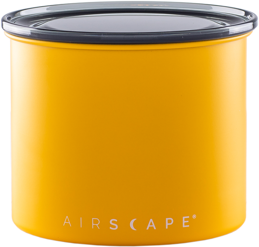 Airscape Kaffeedose klein sonnengelb aus Edelstahl