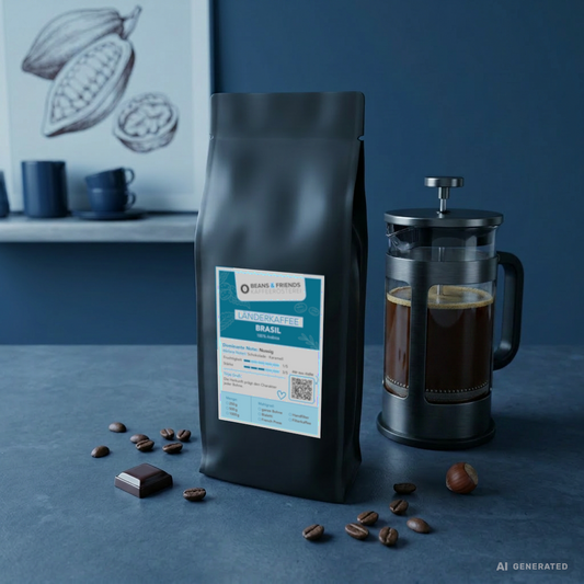 Brasil Kaffee für French Press – 100 % Arabica mit Nuss, Schokolade und feiner Honigsüße