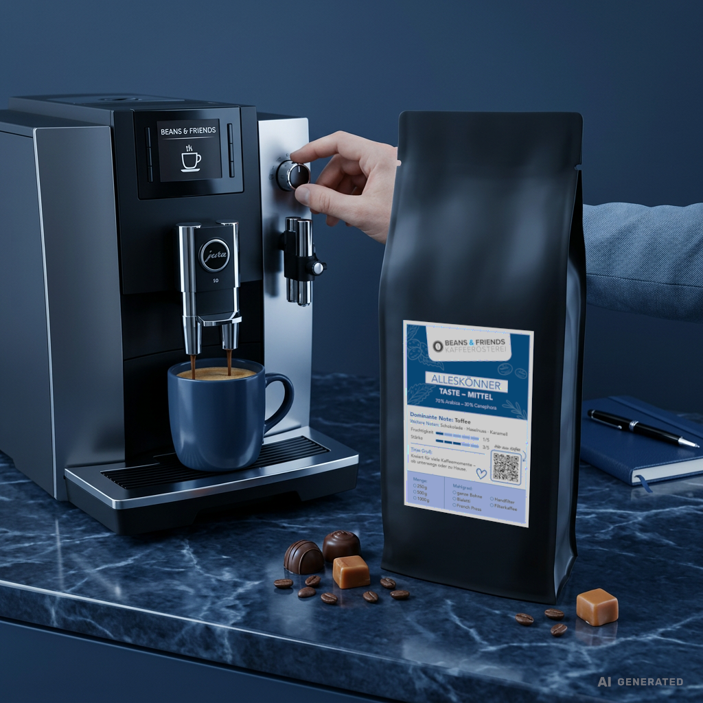 Alleskönner Mittel von Beans & Friends im Vollautomaten – Kaffee mit feinen Röstaromen