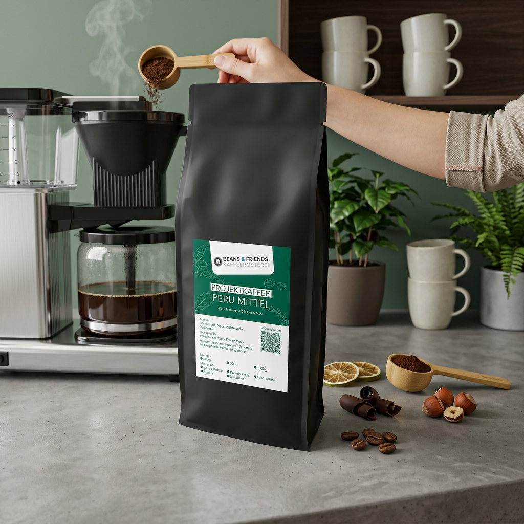 Peru Mittel von Beans & Friends als Filterkaffee – harmonischer Kaffee mit ausgewogenem Körper und feinen Kakaoaromen