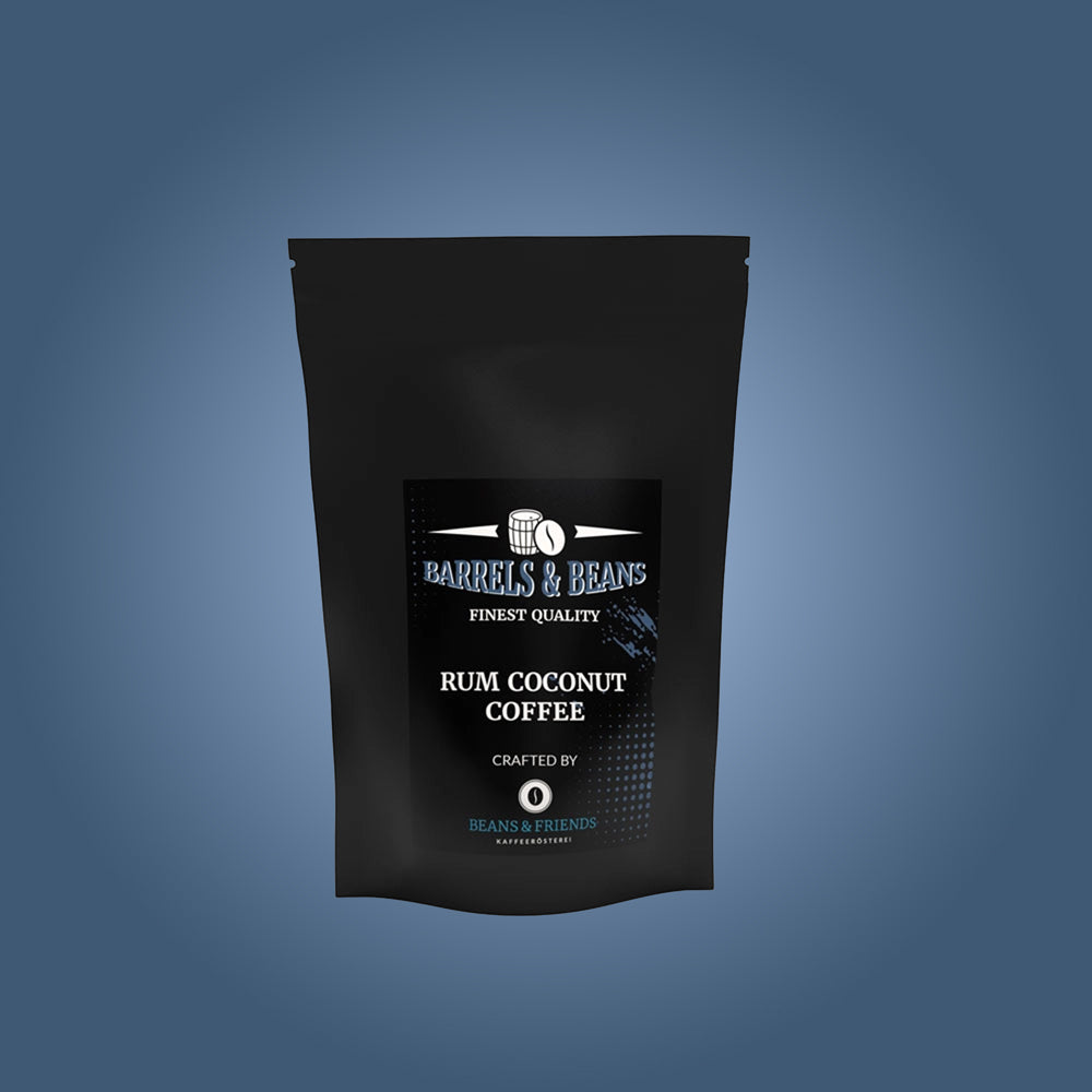 Rum Barrel Coffee von Beans & Friends – fassgereifter Kaffee mit warmer Aromatik und feinen Rumf-Holzfassnoten - Manufakur