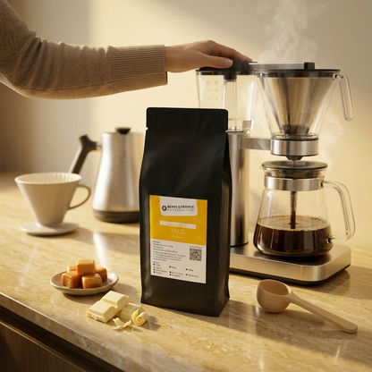 Balance Mild Kaffee für Bialetti und Mokkakanne  oder Filtermaschine– 100 % Arabica mit feinen Karamell- und Fruchtnoten, ausgewogen, weich und harmonisch.