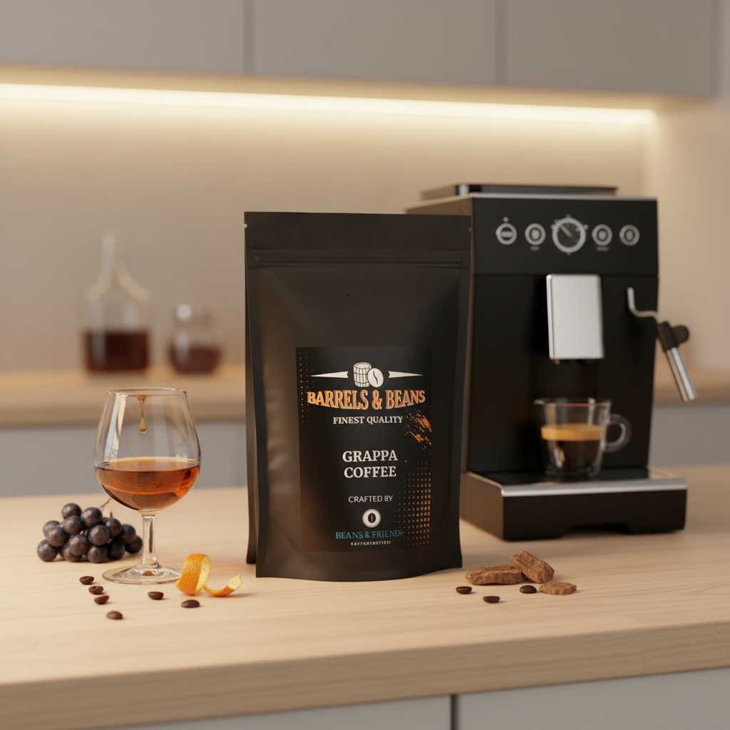 Grappa Barrel Coffee von Beans & Friends im Vollautomaten – eleganter Fasskaffee mit würzigen Akzenten, feiner Fruchtnote und harmonischem Charakter