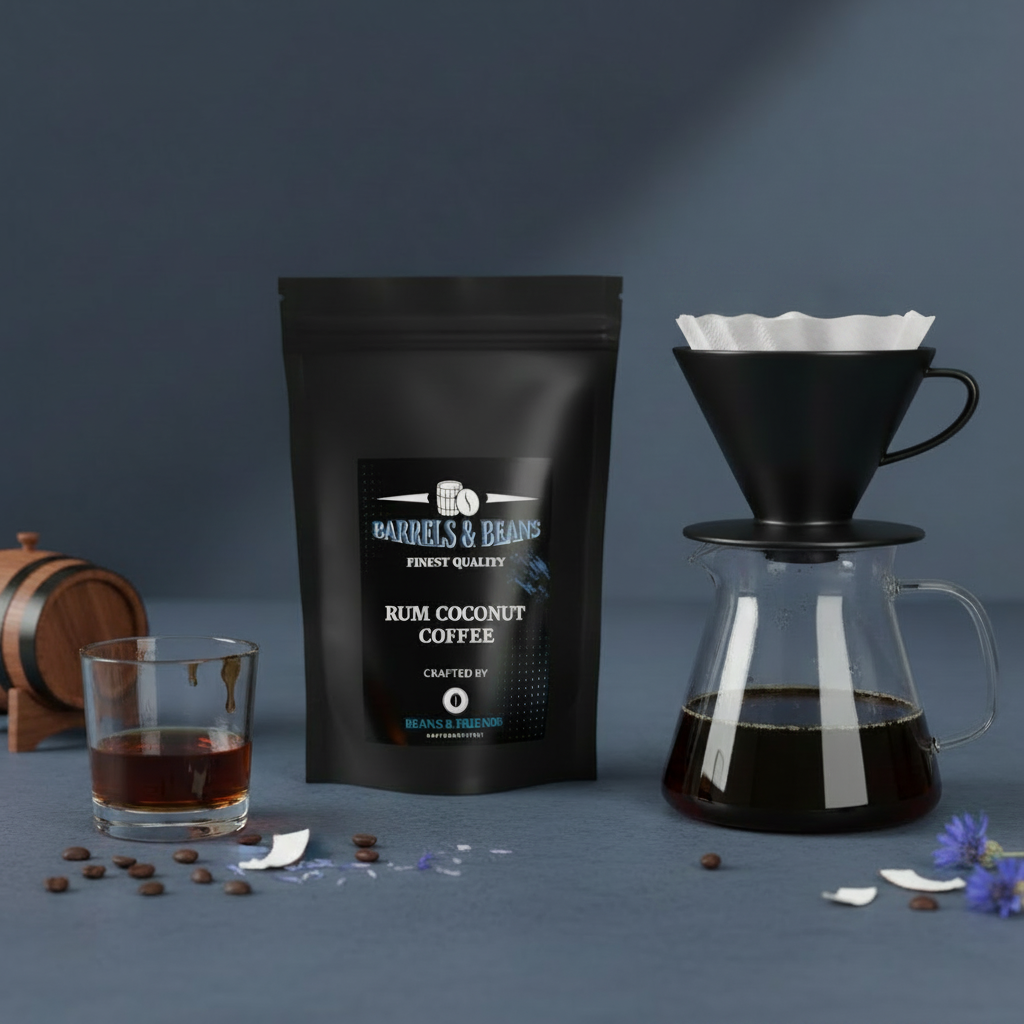 Rum Barrel Coffee von Beans & Friends im Handfilter – Spezialitätenkaffee mit Kokosnote und Fasscharakter