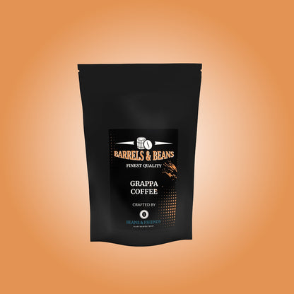 Grappa Barrel Coffee von Beans & Friends – fassgereifter Kaffee mit leichter Fruchtigkeit und würzig-eleganter Aromatik