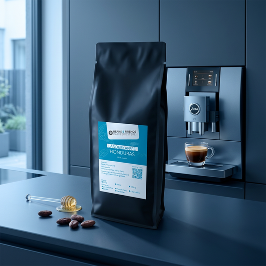 Honduras Kaffee von Beans & Friends im Vollautomaten – ausgewogener Kaffee mit mildem Charakter, leichte Süße und feiner Röstaromatik