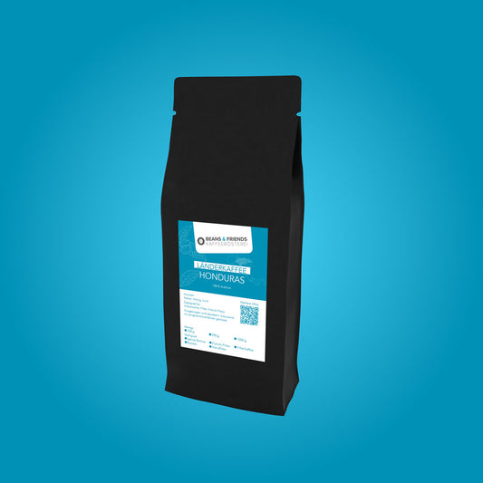 Honduras Kaffee ganze Bohnen von Beans and Friends – 100 % Arabica mit Noten von Kakao und Honig, mittelkräftig, weich und ausgewogen mit besonders angenehmem Mundgefühl.