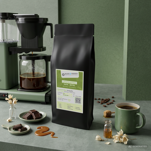 Landkaffee Mittel für Kaffeemaschinen – Kaffee mit Schokolade, Karamell und feiner floraler Note