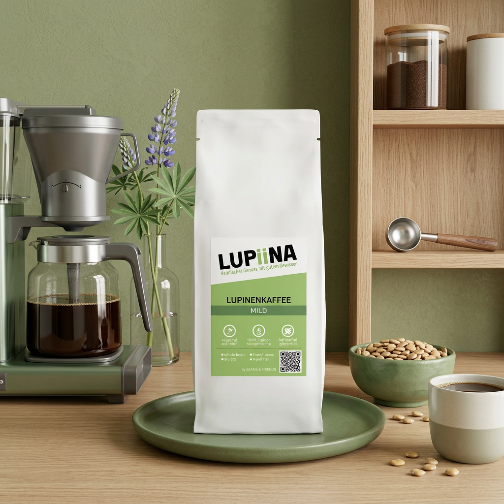 Lupiina Mild von Beans & Friends als Filtergetränk – 100 % Lupinenkaffee mit feiner Nussnote und harmonischem Charakter