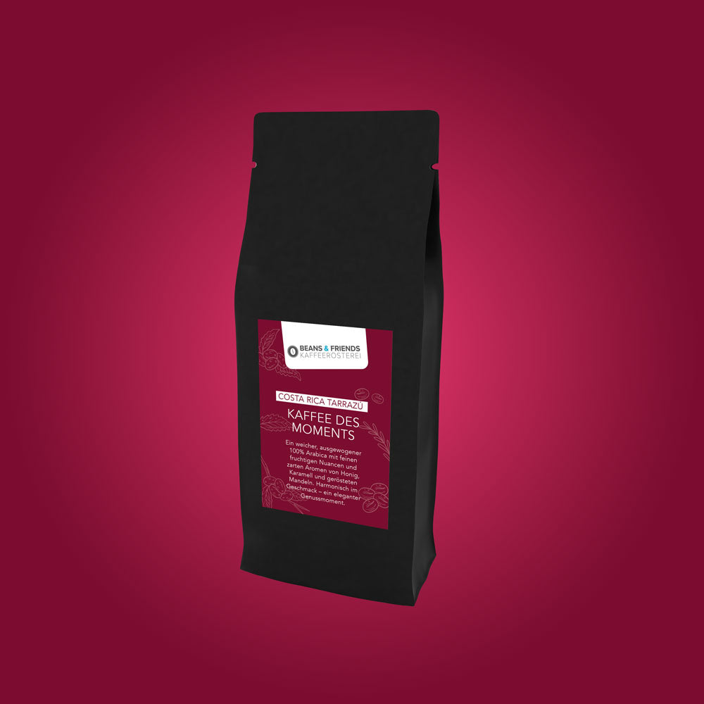 Costa Rica Spezialitätenkaffee ganze Bohnen von Beans and Friends – Honig-, Karamell- und Mandelnoten, ausgewogener Arabica-Kaffee für Vollautomat, Siebträger und Filterkaffee.