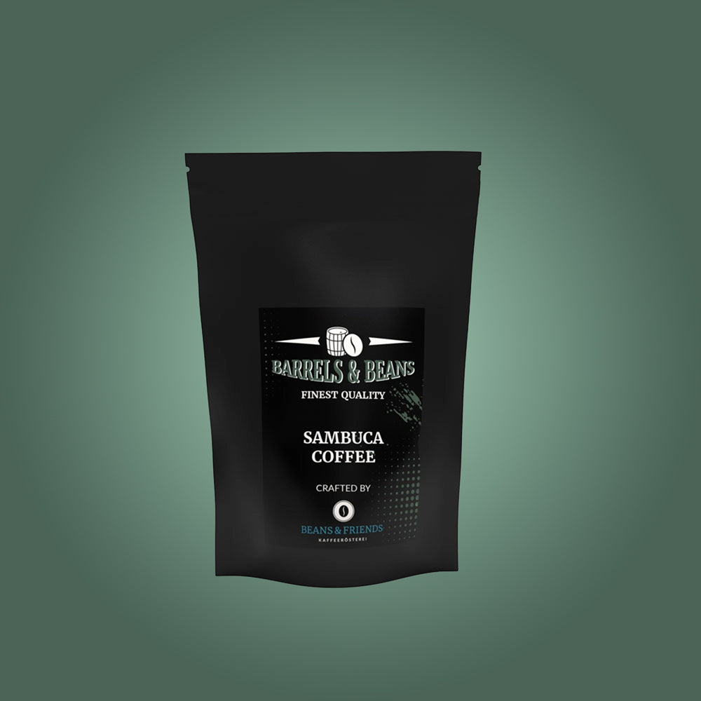 Sambuca Barrel Coffee von Beans & Friends – besonderer Fasskaffee mit feiner Anisnote und harmonischem Charakter