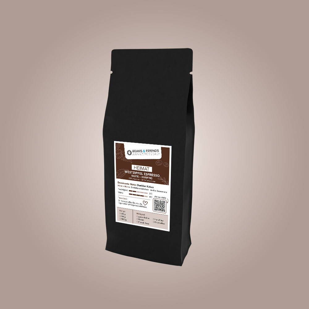 Westzipfel Espresso von Beans & Friends – Espresso mit nussigen und dunklen Schokoladennoten sowie feiner Crema