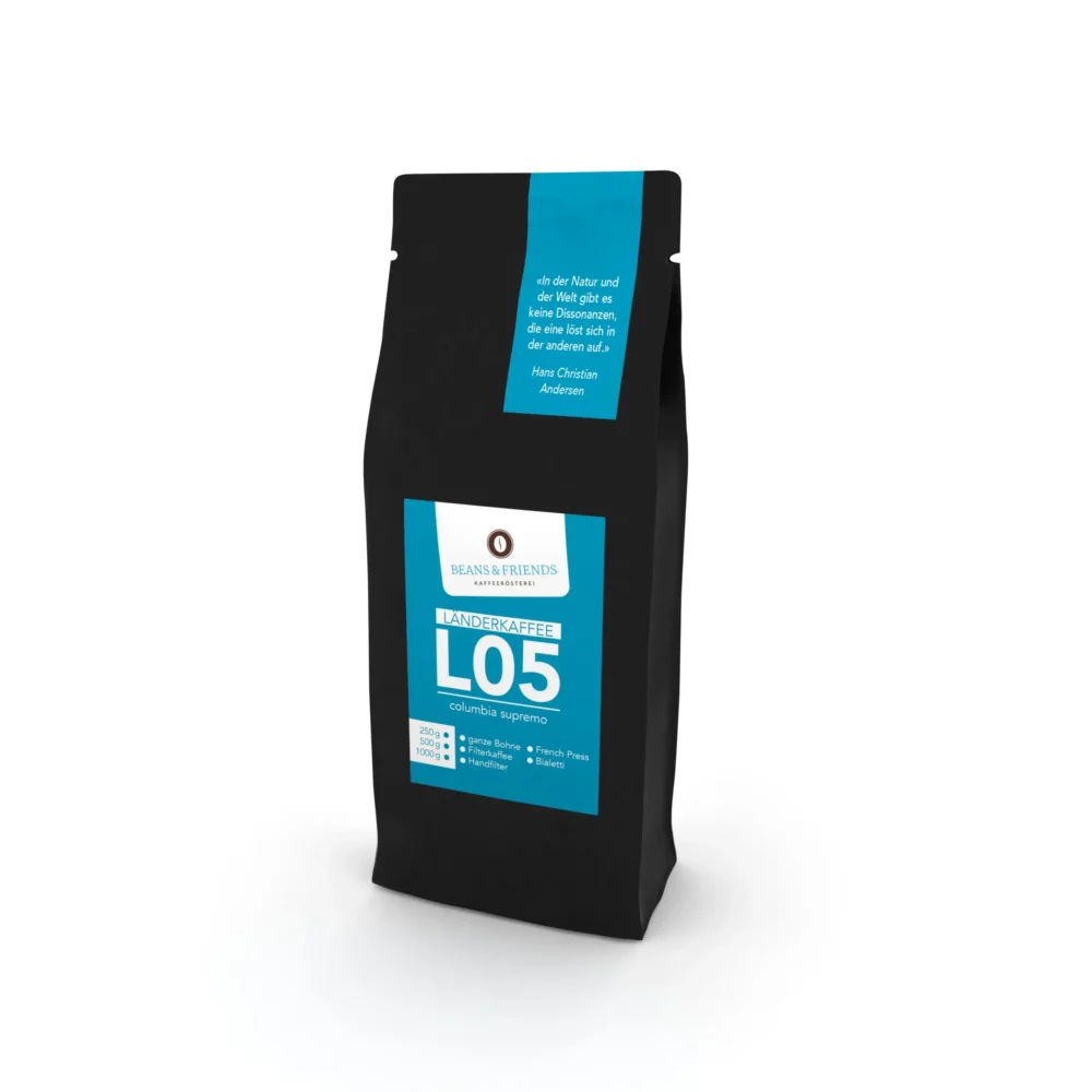 Produkt Kaffeetüte mit dem Aufdruck L05 Columbia