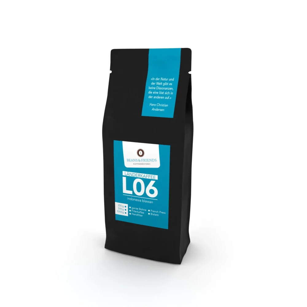 Produkt Kaffeetüte mit dem Aufdruck L06 Indonesia